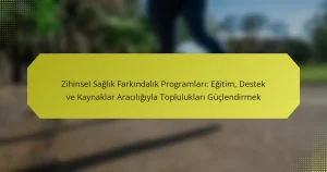 Zihinsel Sağlık Farkındalık Programları: Eğitim, Destek ve Kaynaklar Aracılığıyla Toplulukları Güçlendirmek